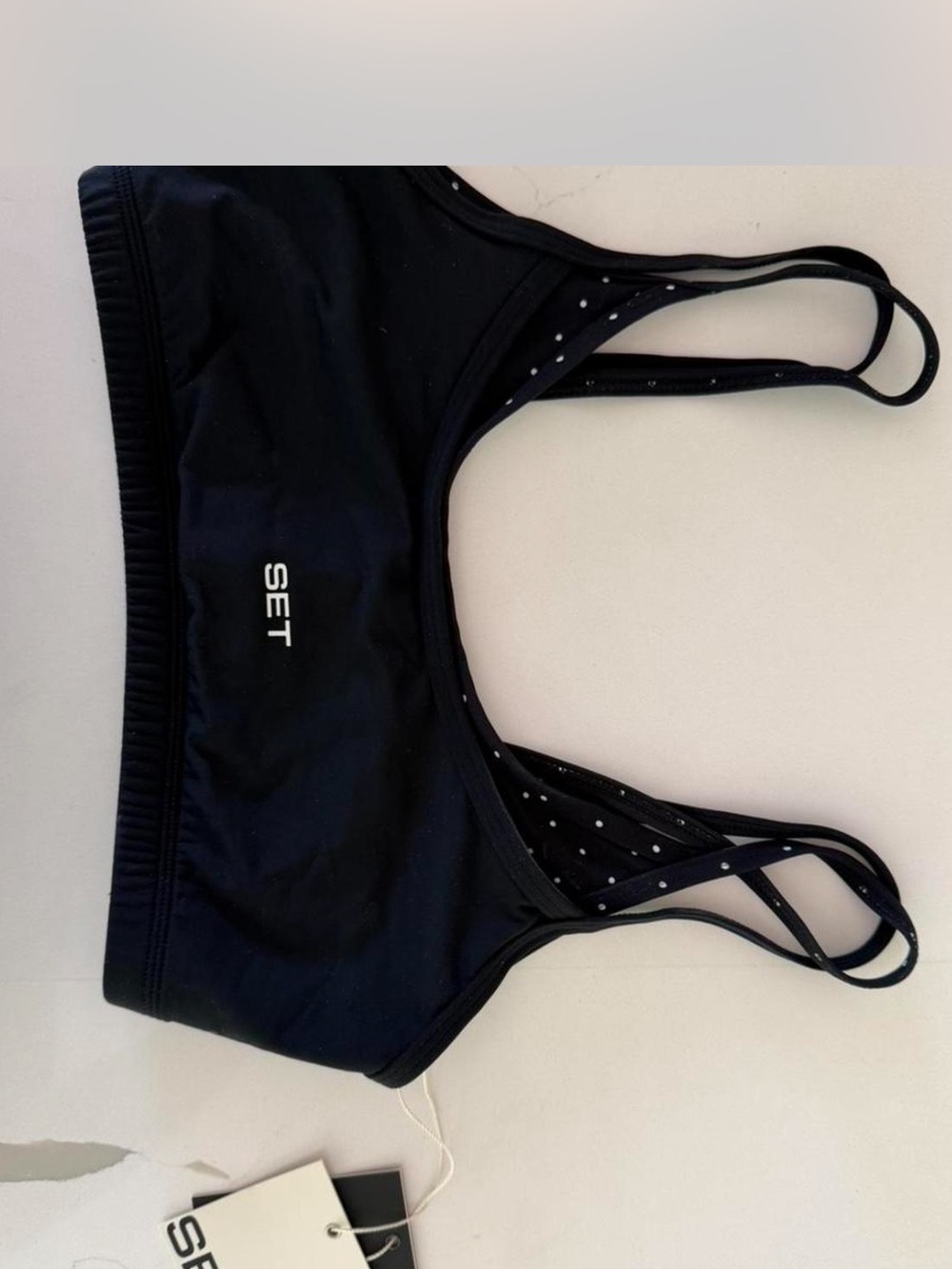 SET Active Black Double-Strap Sports Bra
